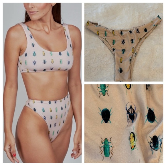 New! la gotta Buggin Insect Bug Beetle print Bikini Bottom 31479 - Picture 1 of 12